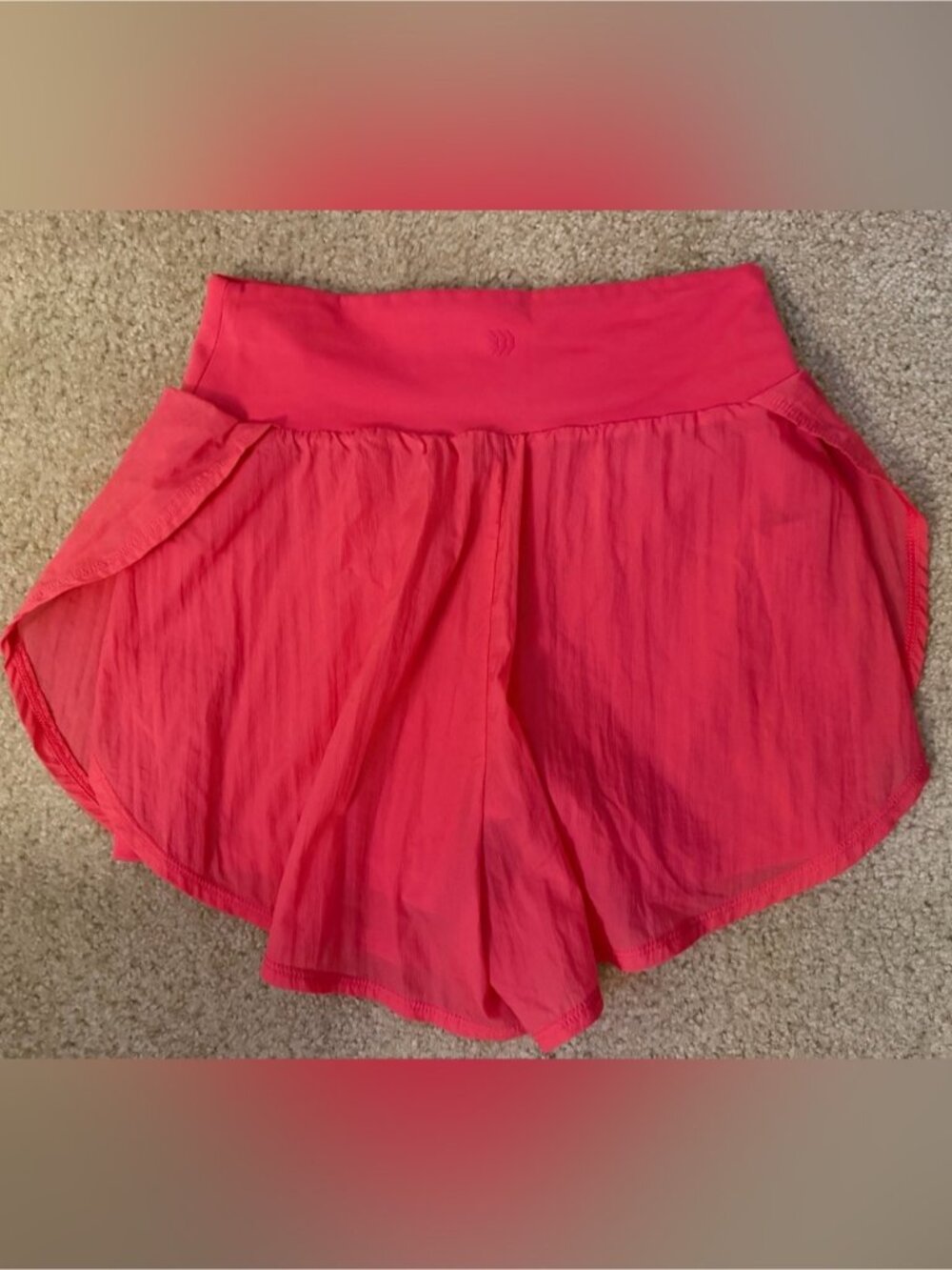 All in Motion Pink High Rise Running Shorts - Built In Liner